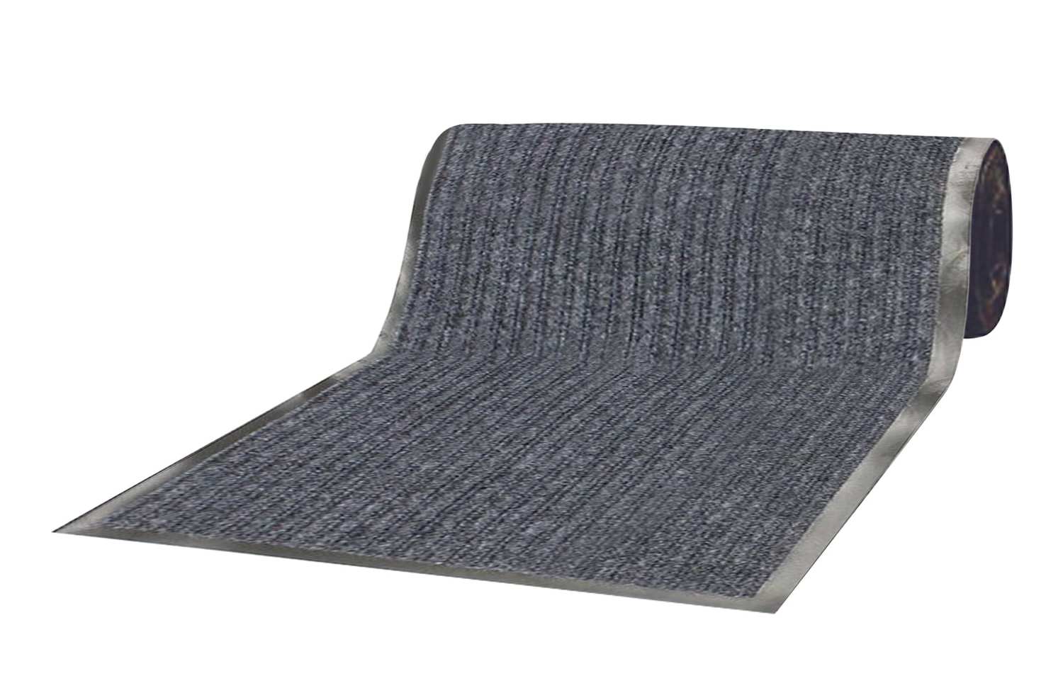 картинка Коврик дорожка, 1,5*15 м, влаго-грязезащитный, ворсовый, ребристый, серый, 602881 от магазина Альфанит в Кунгуре