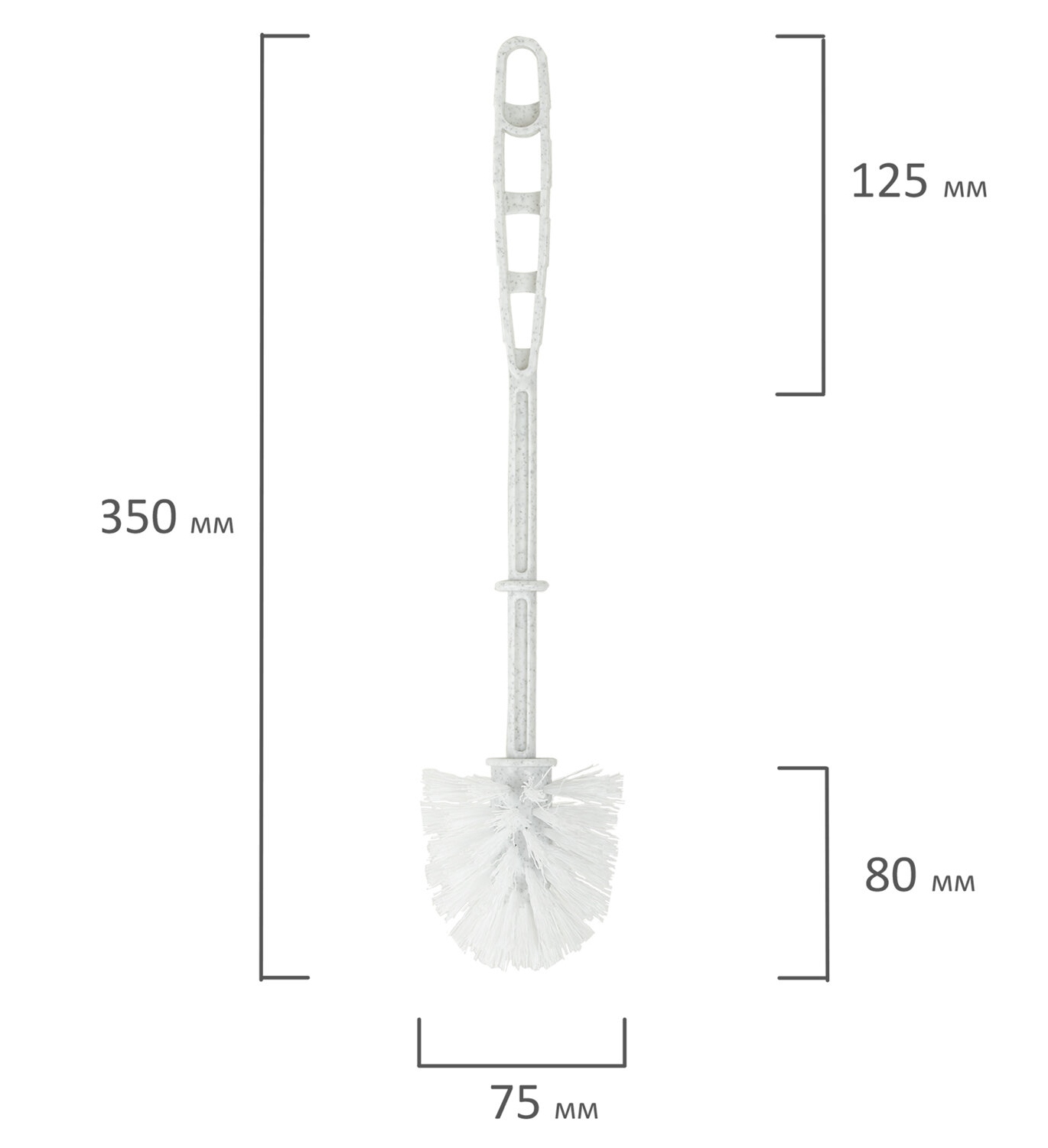 картинка Ерш для унитаза, с подставкой, угловой, пластик, белый мрамор, "Блеск", IDEA, М5012  от магазина Альфанит в Кунгуре