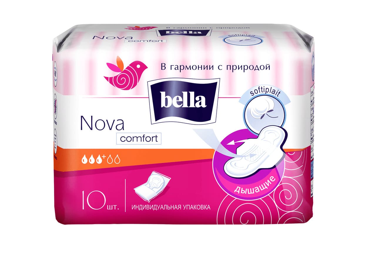 картинка Прокладки гигиенические, 10 шт, "Nova comfort", Bella от магазина Альфанит в Кунгуре