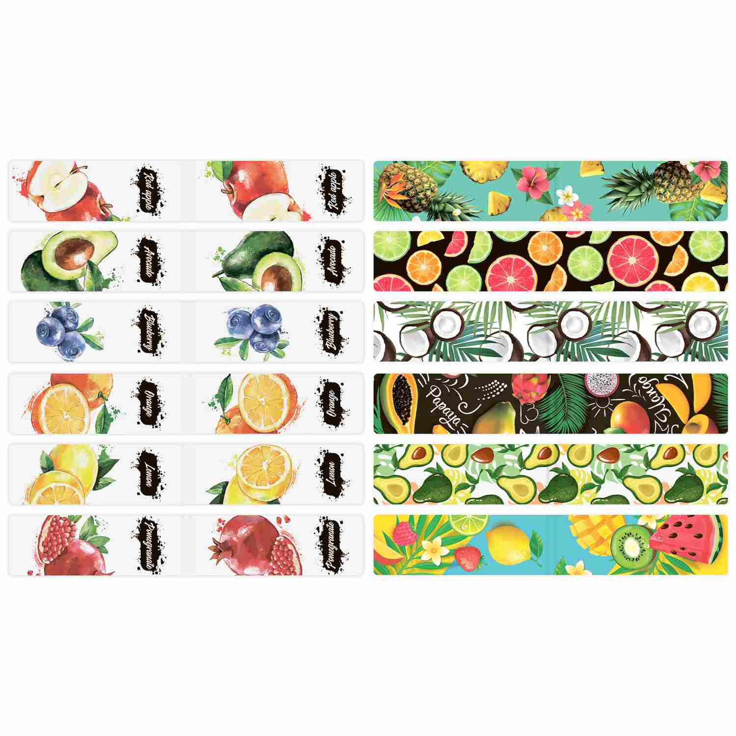 картинка Набор закладок магнитных, 12 шт, 60*20 мм, ассорти, "Fruits", BRAUBERG, 113173 от магазина Альфанит в Кунгуре