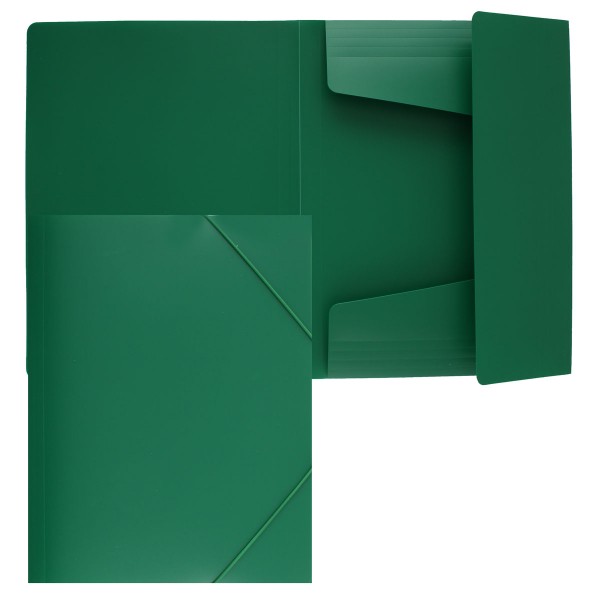 картинка Папка на резинке, А4, 450 мкм, пластик, зеленый, Attomex, 3070401 от магазина Альфанит в Кунгуре