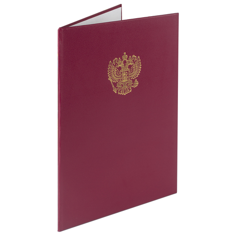 картинка Папка адресная, А4, бумвинил, бордовый, "Герб Росиии", STAFF, 129576 от магазина Альфанит в Кунгуре