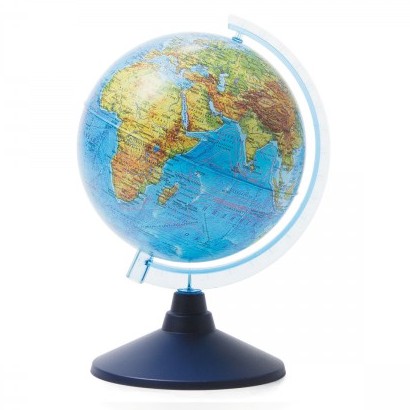картинка Глобус физический, 15 см, на подставке, Globen, Ке011500196 от магазина Альфанит в Кунгуре