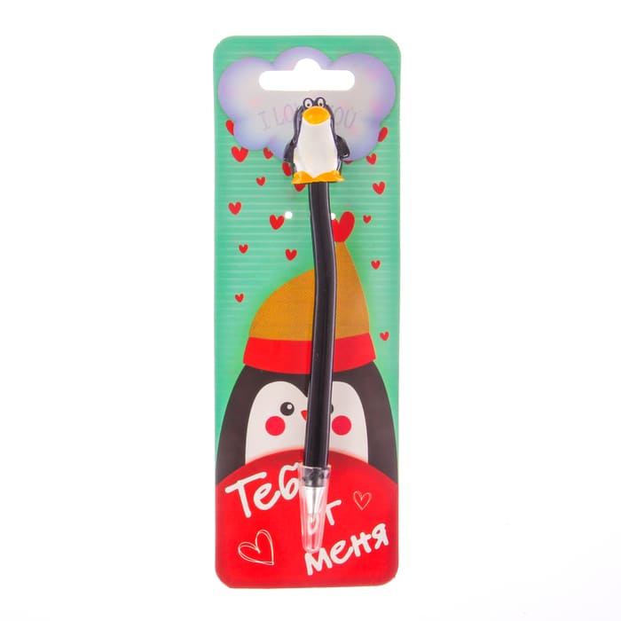 картинка Ручка подарочная шариковая, пингвины на подложке, "Тебе от меня", 2383351 от магазина Альфанит в Кунгуре