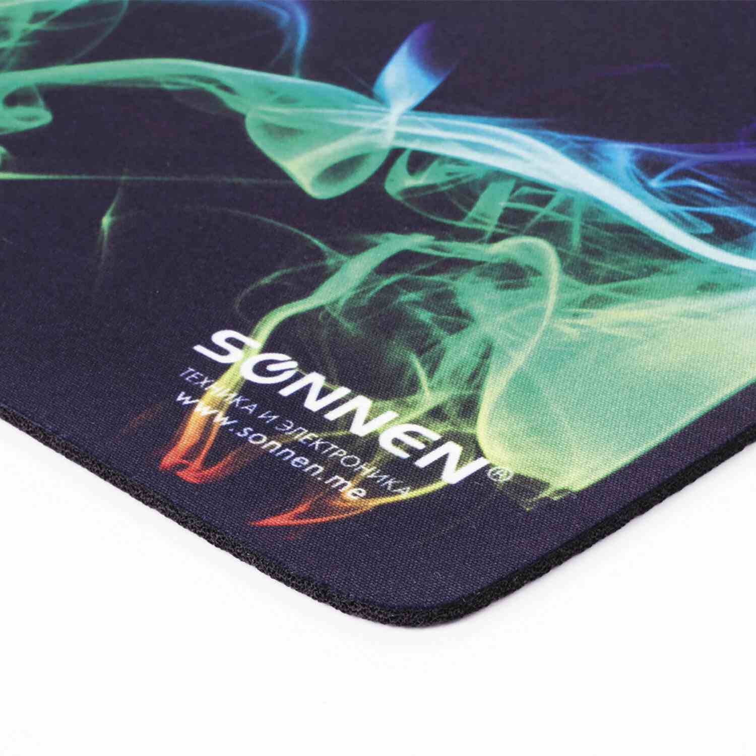 картинка Коврик для мыши SONNEN "Smoke", 220*180*3 мм, ткань/резина, 513289 от магазина Альфанит в Кунгуре