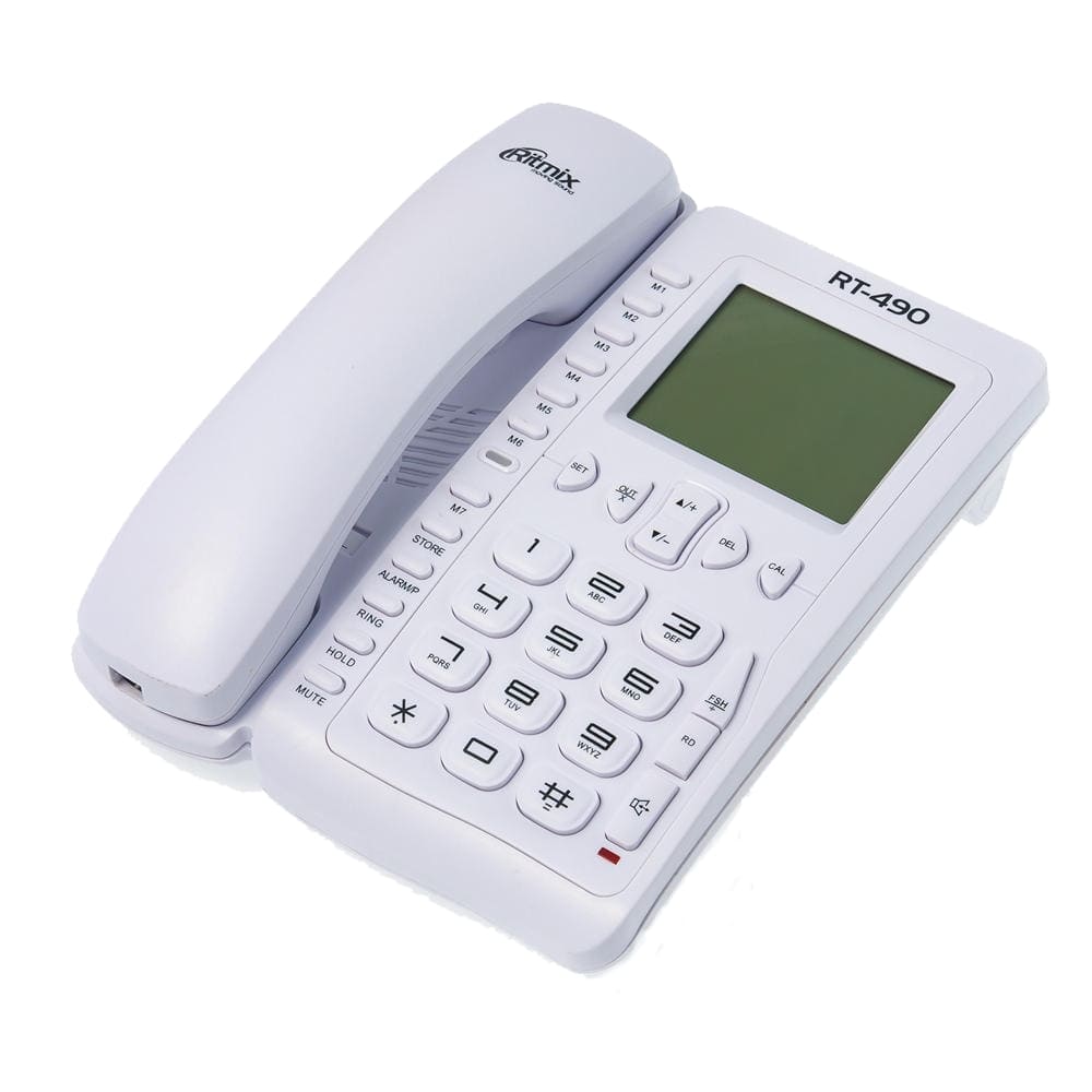 картинка Телефон проводной Ritmix RT-490 белый от магазина Альфанит в Кунгуре