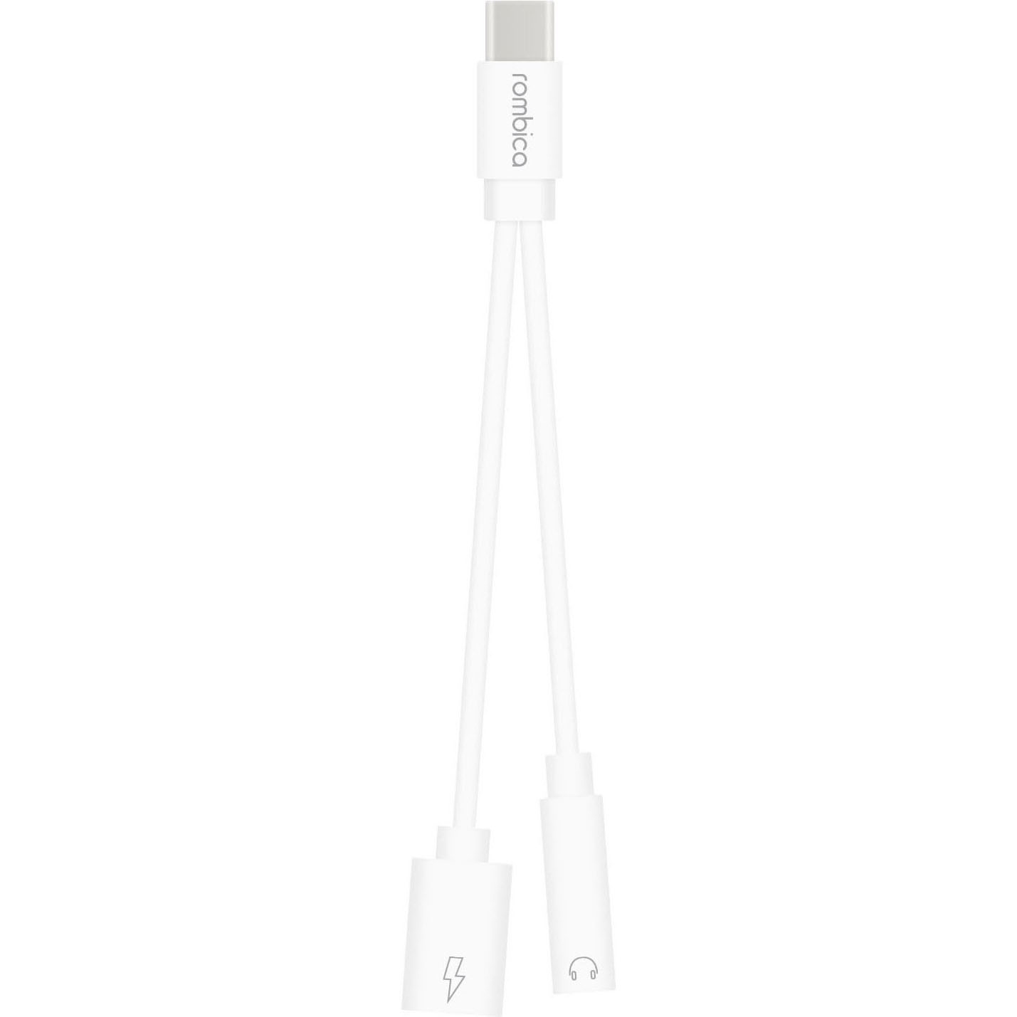 картинка Переходник Rombica Adapter 3.5C Type-C - 3.5 мм mini-Jack 4pin, белый от магазина Альфанит в Кунгуре