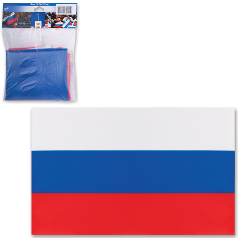 картинка Флаг, 70*105 см, карман под древко, упаковка европодвес, "Россия" от магазина Альфанит в Кунгуре