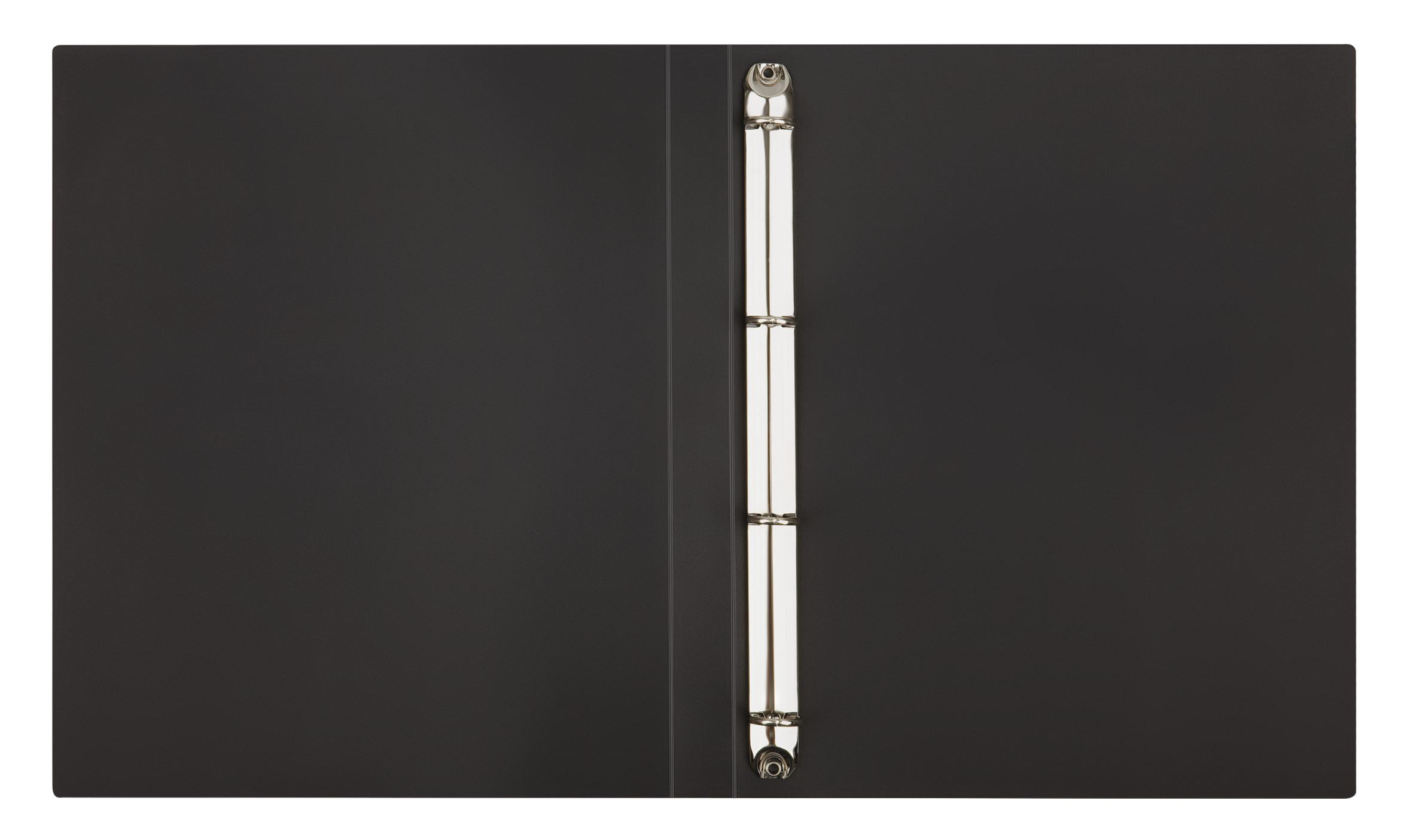 картинка Папка на 4-х кольцах, А4, 500 мкм, корешок 25 мм, до 120 л, пластик, черный, СТАММ, ММ-32180 от магазина Альфанит в Кунгуре