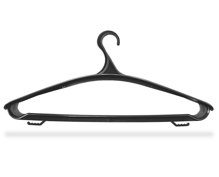 картинка Вешалка-плечики, 48-50 размер, для верхней одежды, пластик, черный, ИРБИТ, 130-00744 от магазина Альфанит в Кунгуре