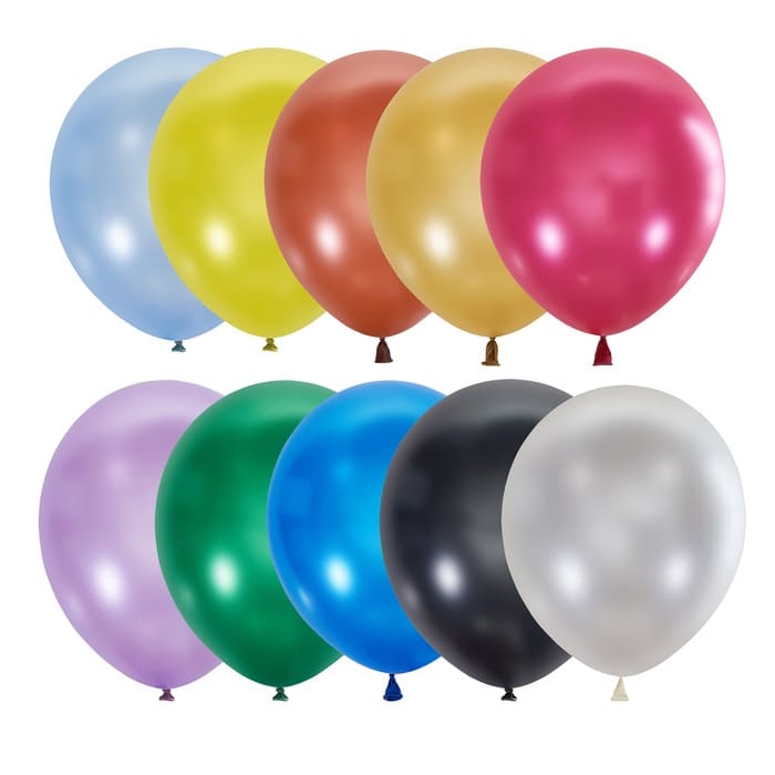 картинка Набор шаров воздушных латексных 10 шт, металлик, 2839251 от магазина Альфанит в Кунгуре