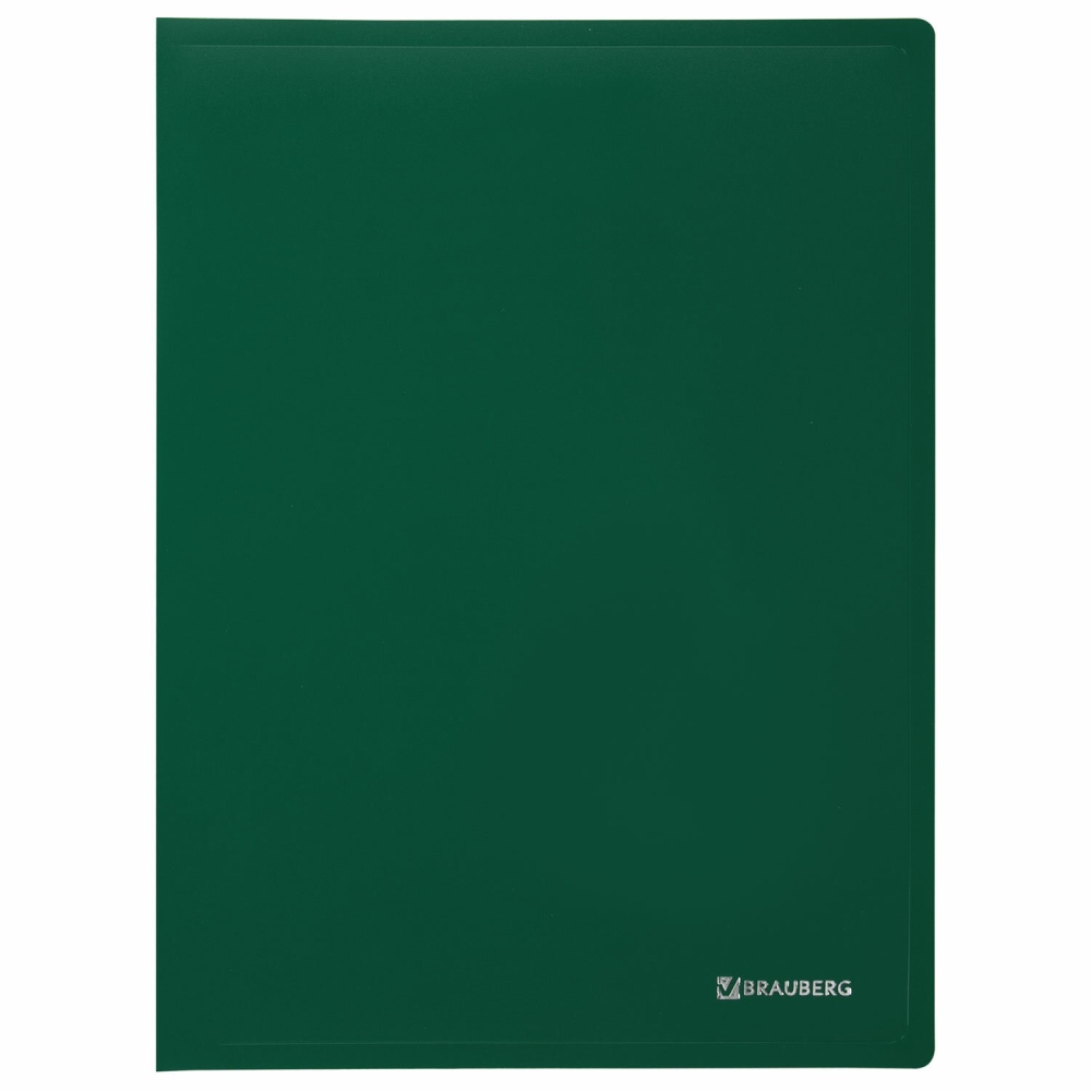 картинка Папка 100 файлов, А4, 800 мкм, корешок 35 мм, зеленый, "Office", BRAUBERG, 271335 от магазина Альфанит в Кунгуре