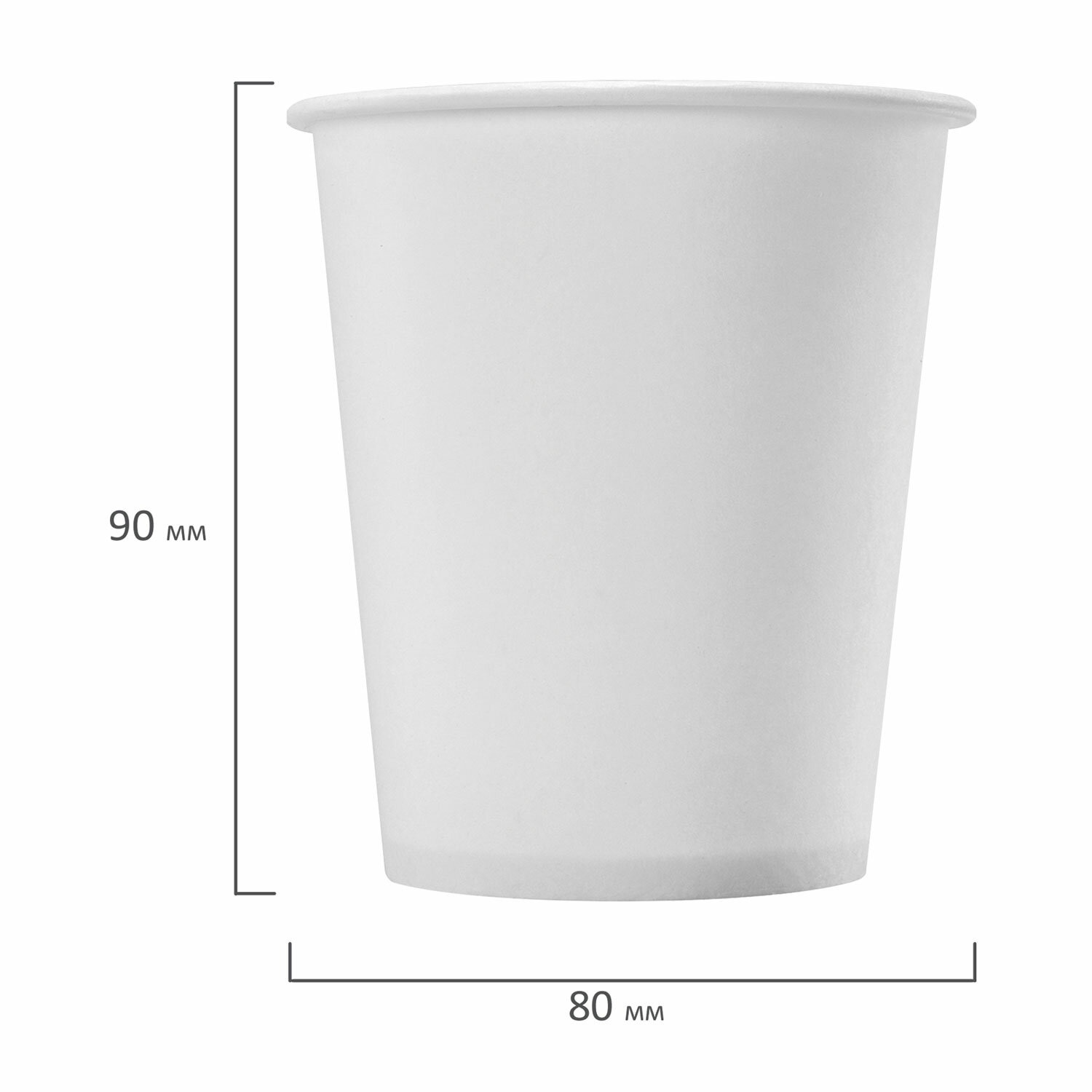картинка Стаканы одноразовые 50 шт, 250 мл, бумага, белый, ОФИСМАГ, 608809 от магазина Альфанит в Кунгуре