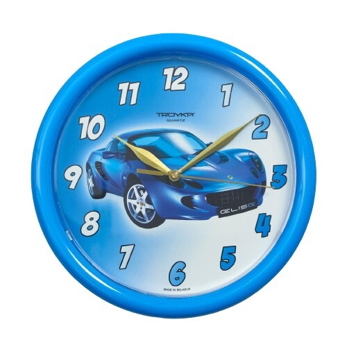 картинка Часы настенные 24,5 см, ассорти, круглые, "Спорткар", 1256219 от магазина Альфанит в Кунгуре