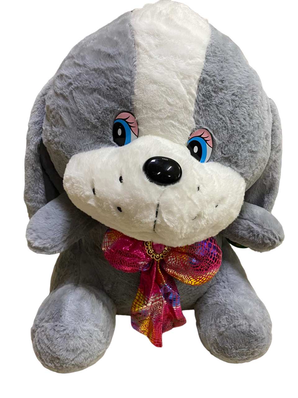 картинка Игрушка мягкая, 50 см, плюш, серый, "Собака", Белый и пушистый, 3100-9-50 от магазина Альфанит в Кунгуре