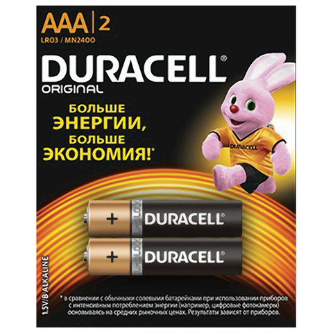 картинка Батарейки ААА, 2*BI, Duracell Basic Original, 5008714 от магазина Альфанит в Кунгуре