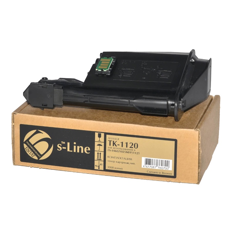 картинка Тонер-картридж лазерный s-Line, Kyocera TK-1120, для FS 1025MFP/1060/1060DN/1125/1125MFP, 3000 стр. от магазина Альфанит в Кунгуре
