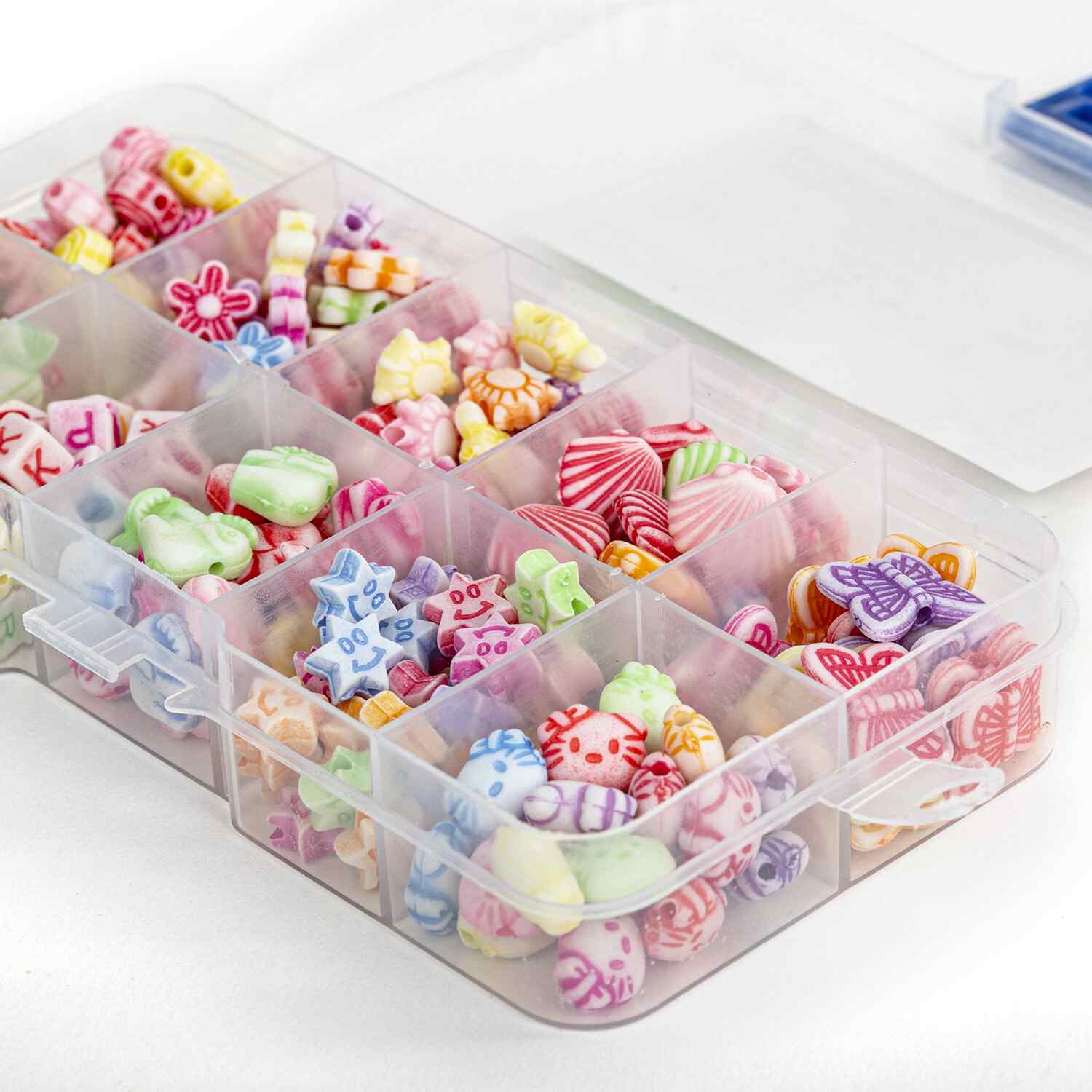 картинка Набор для создания бижутерии, 200 бусин, 10 видов, нить, "Beads Set", BRAUBERG KIDS, 664693 от магазина Альфанит в Кунгуре
