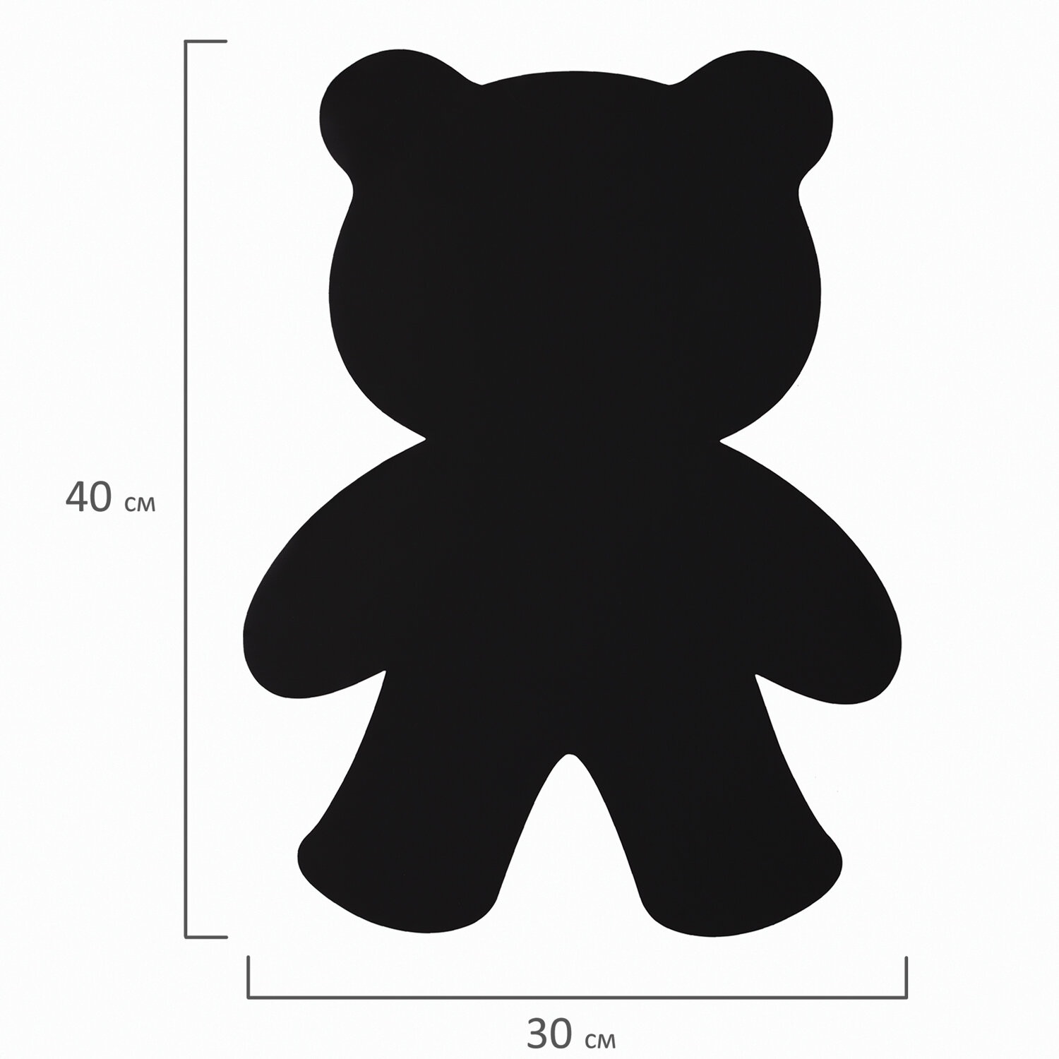 картинка Доска магнитно-меловая, 30*40 см, черный, на холодильник, "Teddy Bear", BRAUBERG, 237841 от магазина Альфанит в Кунгуре