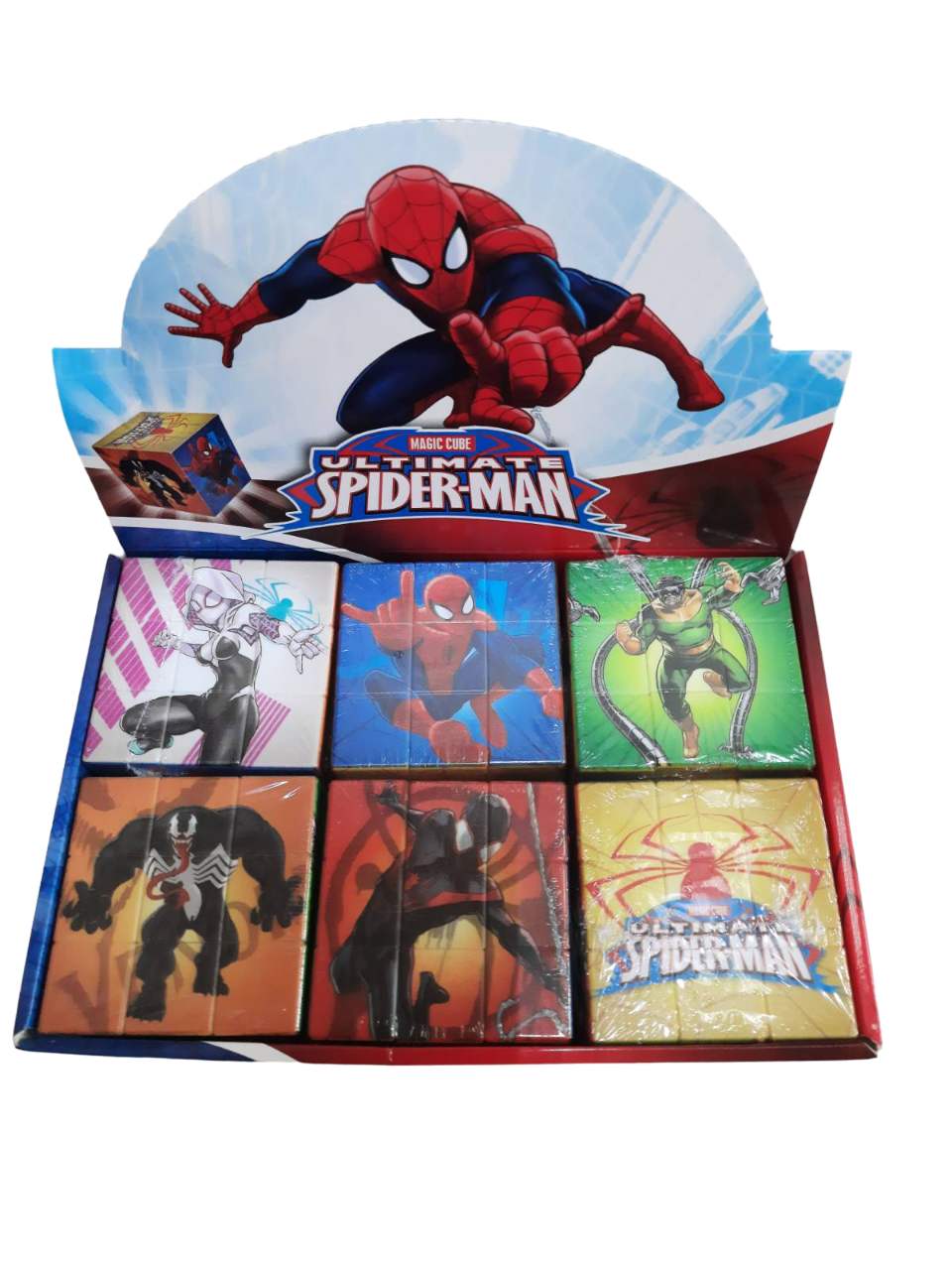 картинка Кубик-рубика 3 на 3, 5,5*5,5 см, ассорти, "Герои Spider-Man", 9612 от магазина Альфанит в Кунгуре