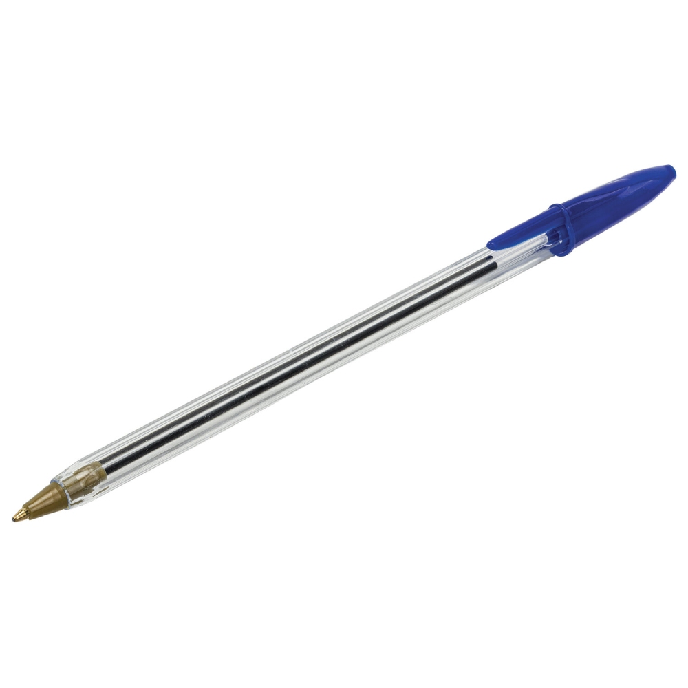 картинка Набор шариковых масляных ручек, 4 шт, 1 цв, 1,0 мм, синий, "Basic Budget BP-04", STAFF, 143873 от магазина Альфанит в Кунгуре