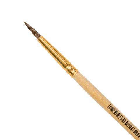 картинка Кисть № 3, белка, круглая, короткая ручка, ПИФАГОР, 200817 от магазина Альфанит в Кунгуре