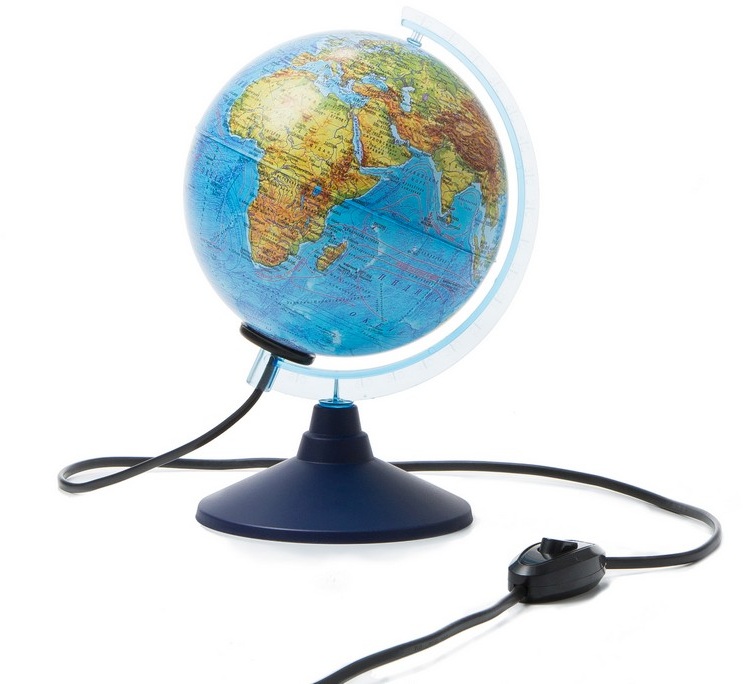 картинка Глобус физико-политический, 15 см, с подсветкой, на подставке, "Классик Евро", Globen, Ке011500201 от магазина Альфанит в Кунгуре
