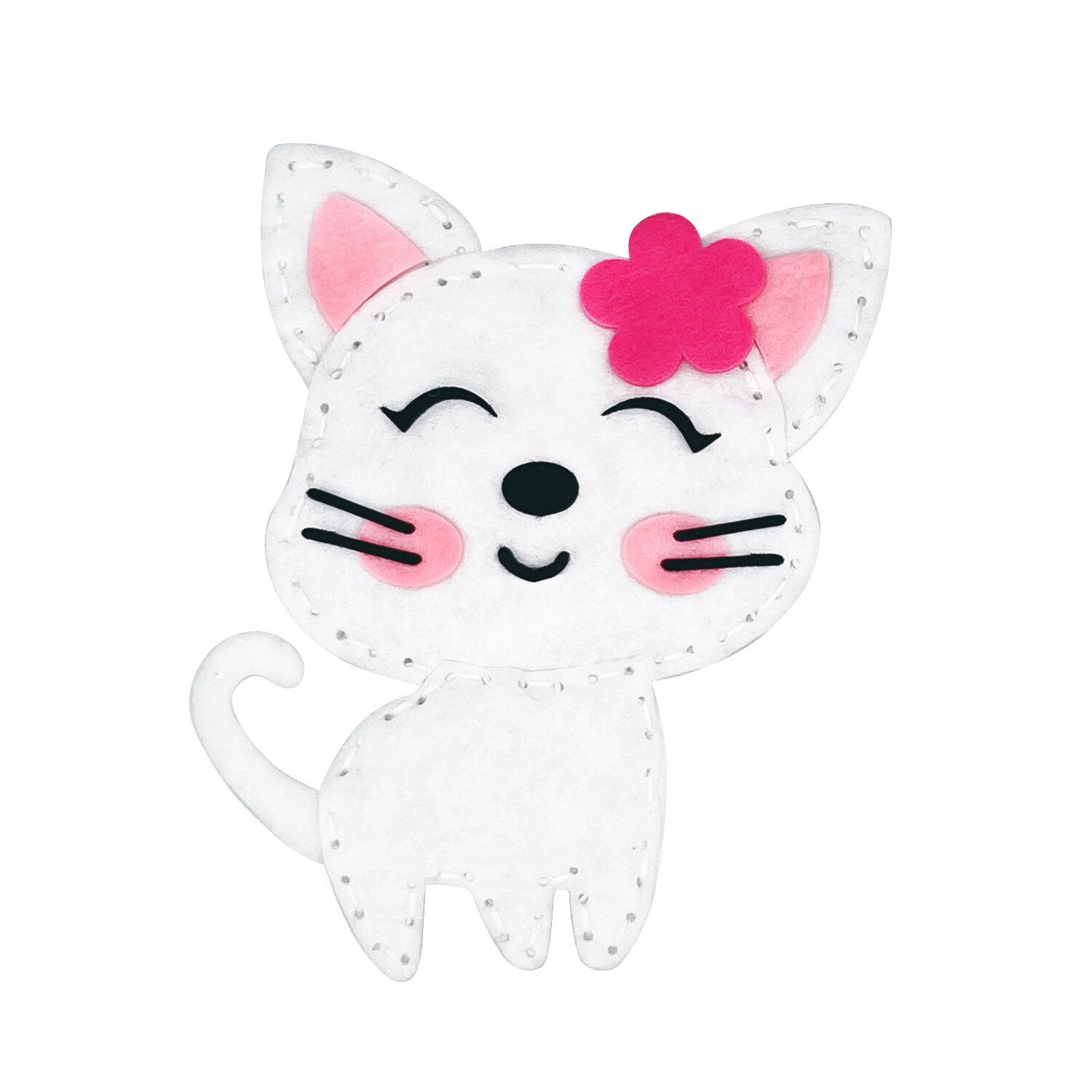 картинка Набор для шитья игрушки, 16 см, фетр, "Котёнок", Юнландия, 664490 от магазина Альфанит в Кунгуре