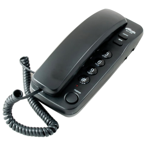 картинка Телефон, световая индикация звонка, отключение микрофона, черный, "Ritmix"  RT-100 от магазина Альфанит в Кунгуре