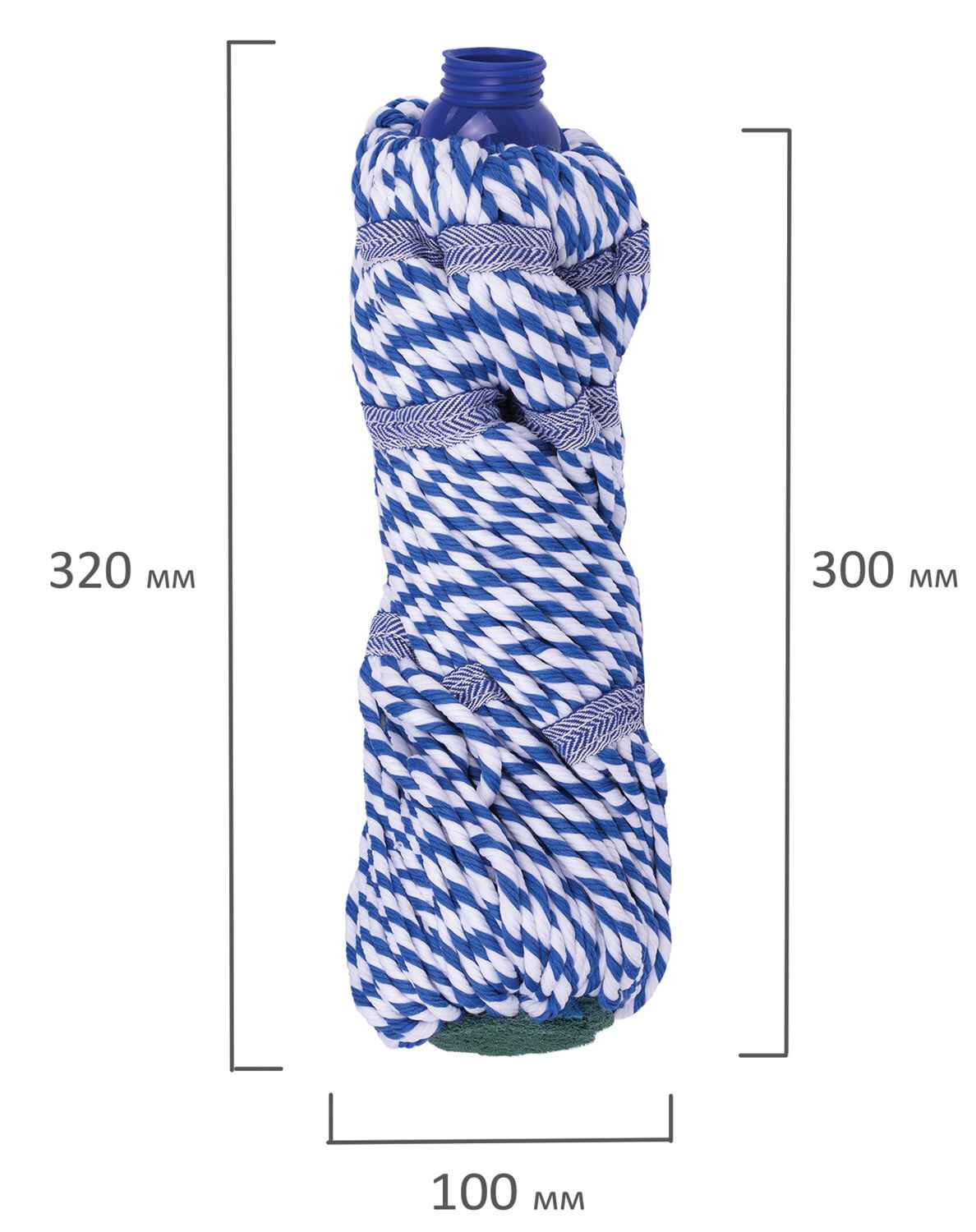 картинка Насадка МОП, 16 см, микрофибра, самоотжимная, LAIMA, 601491 от магазина Альфанит в Кунгуре