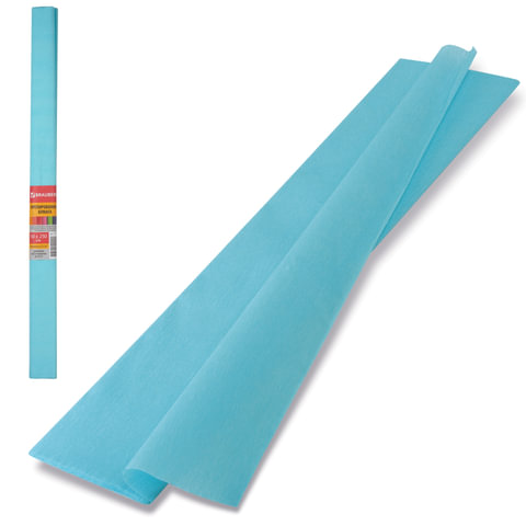 картинка Бумага гофрированная, 50*250 см, 1 л, 1 цв, 32 г/м2, голубой, BRAUBERG, 126534 от магазина Альфанит в Кунгуре