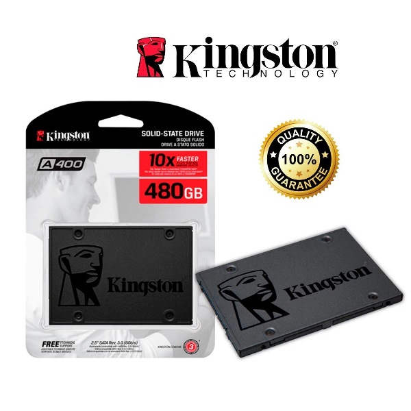картинка Накопитель SSD 480 GB Kingston, A400, SA400S37/480G, SATA III, 2.5" от магазина Альфанит в Кунгуре