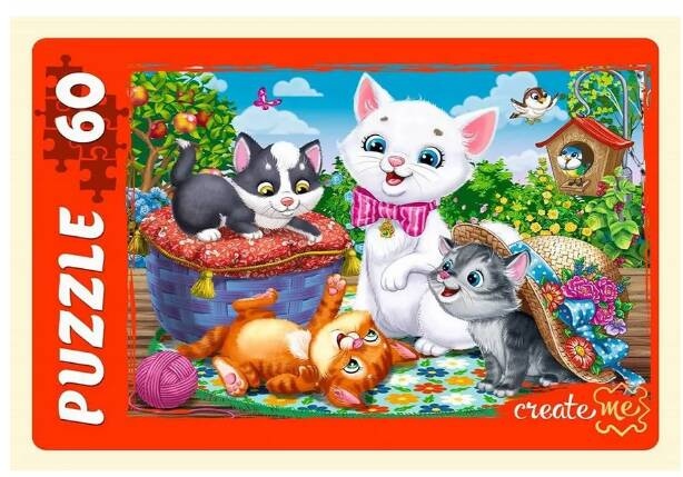 картинка Пазл 60 эл., "Забавные котики №5", Рыжий кот, П60-7187 от магазина Альфанит в Кунгуре