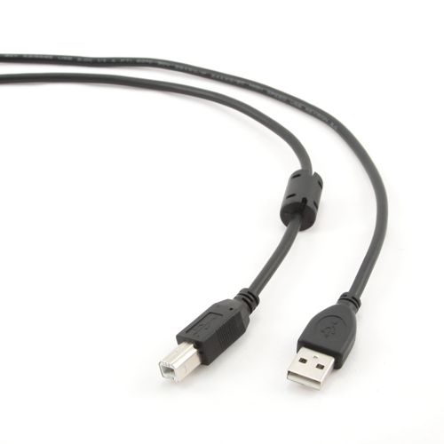картинка Кабель соединительный для принтера Gembird Pro USB 2.0 AM — USB 2.0 BM, 4,5 м, черный, CCF2-USB2-AMBM-15 от магазина Альфанит в Кунгуре