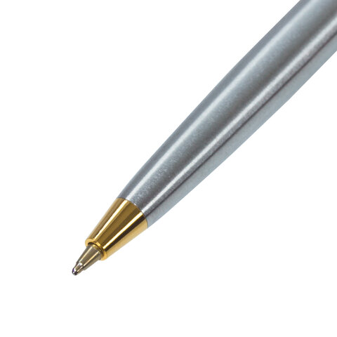 картинка Ручка подарочная шариковая, 0,5 мм, синяя, корп. серебро/золото, "Maestro", BRAUBERG, 143468 от магазина Альфанит в Кунгуре