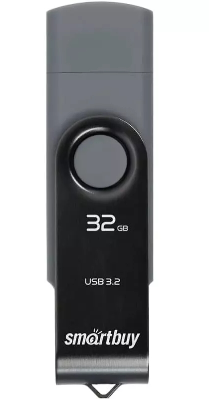 картинка Флеш-диск SmartBuy 32 GB USB 3.1, Twist Dual 2-in-1, черный, SB032GB3DUOTWK от магазина Альфанит в Кунгуре