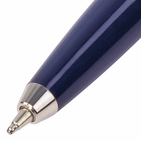 картинка Ручка подарочная шариковая, 0,5 мм, синяя, корп. серебро/синий, "Soprano", BRAUBERG, 143484 от магазина Альфанит в Кунгуре