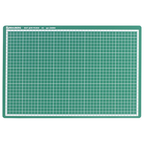 картинка Настольное покрытие, А3, 3 слоя, двусторонний, зеленый, BRAUBERG, 236904 от магазина Альфанит в Кунгуре