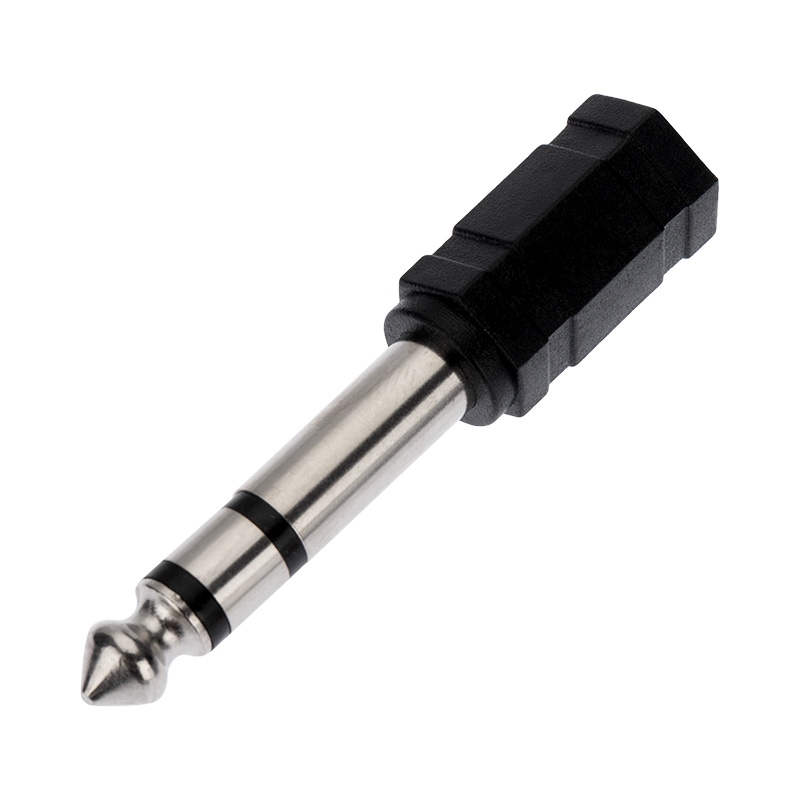 картинка Переходник аудио Rexant Jack 3,5 мм (F) — Jack 6,3 мм (M), черный, 14-0202 от магазина Альфанит в Кунгуре