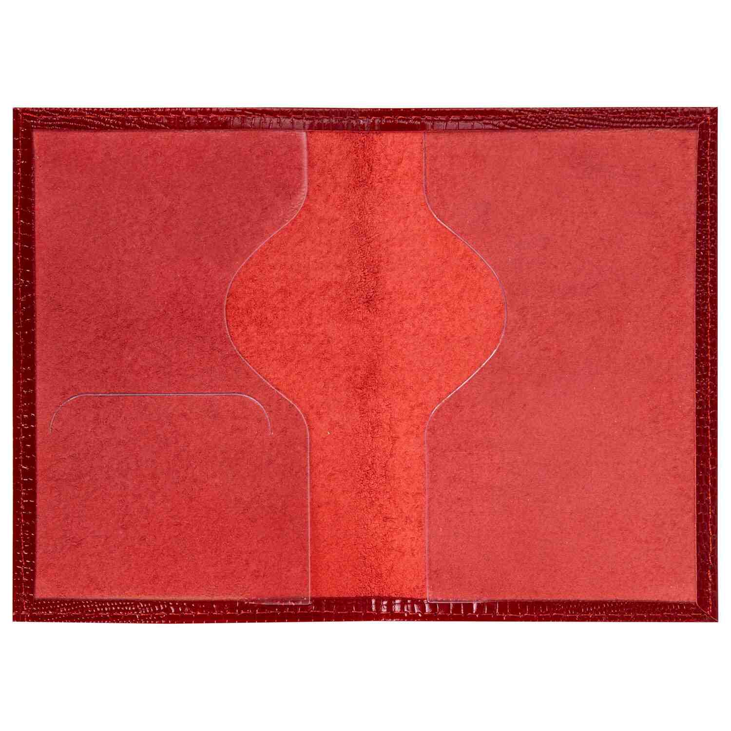 картинка Обложка для паспорта, кожа натуральная, красный, BRAUBERG, 238190 от магазина Альфанит в Кунгуре