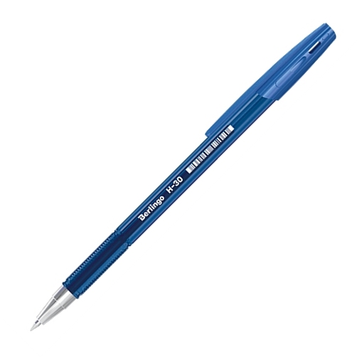 картинка Ручка шариковая, 0,7 мм, синяя, корп. прозрачный синий, "H-30", Berlingo, KS2915 от магазина Альфанит в Кунгуре