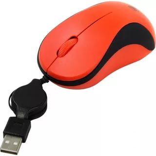 картинка Мышь проводная Defender MS-960, 1000 dpi, USB, черный/красный, со скручивающимся кабелем от магазина Альфанит в Кунгуре