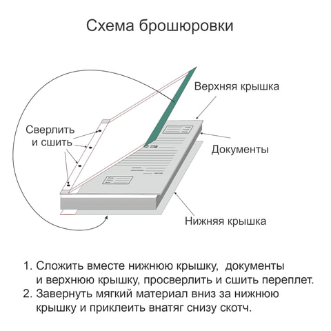 картинка Папка архивная для переплета, А4, корешок 40 мм, картон, бурый, корешок - бумвинил, без клапанов, 126518 от магазина Альфанит в Кунгуре
