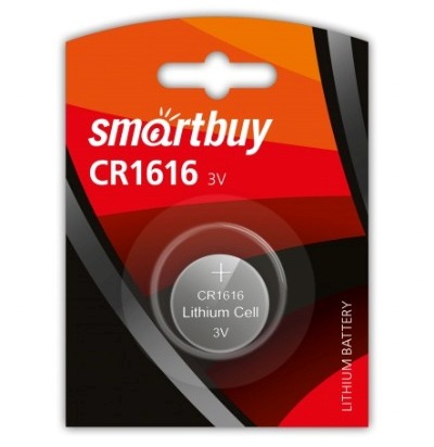 картинка Батарейка CR 1616 круглая, 1*BI, SmartBuy SBBL-1616-1B от магазина Альфанит в Кунгуре