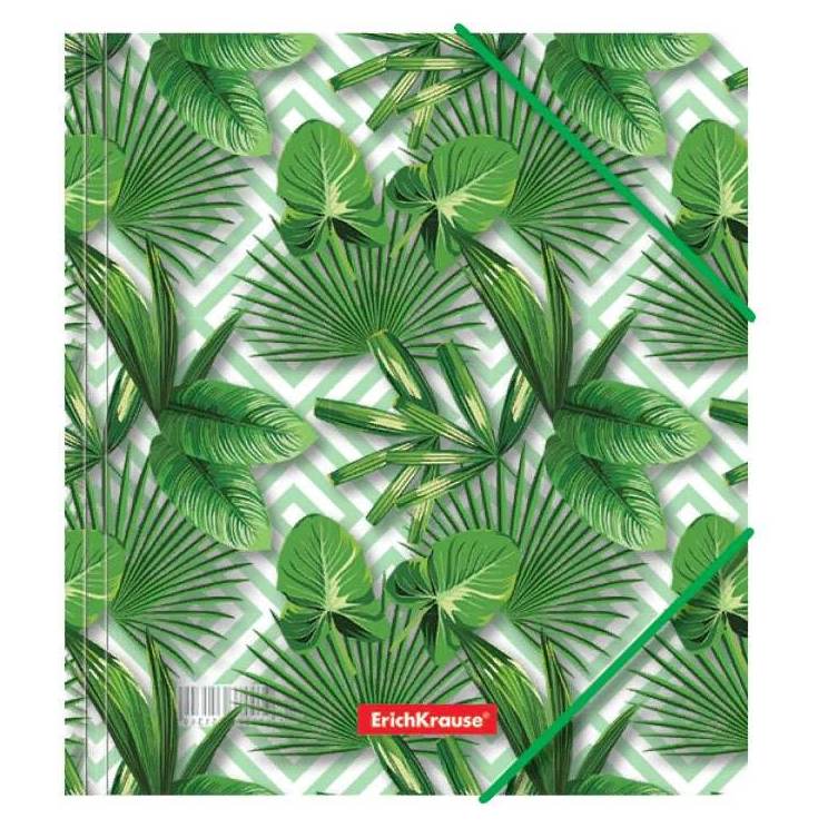 картинка Папка на резинке, А5+, пластик, "Tropical Leaves", Erich Krause, 49355 от магазина Альфанит в Кунгуре