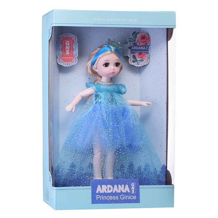 картинка Кукла шарнирная, 28 см, голубой, в коробке, "Барбара", 202262 от магазина Альфанит в Кунгуре