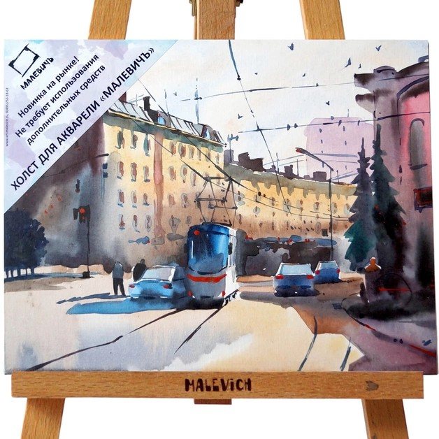 картинка Холст 40*50 см, 280 г/м2, 100% хлопок, на картоне, Malevich, 254050 от магазина Альфанит в Кунгуре
