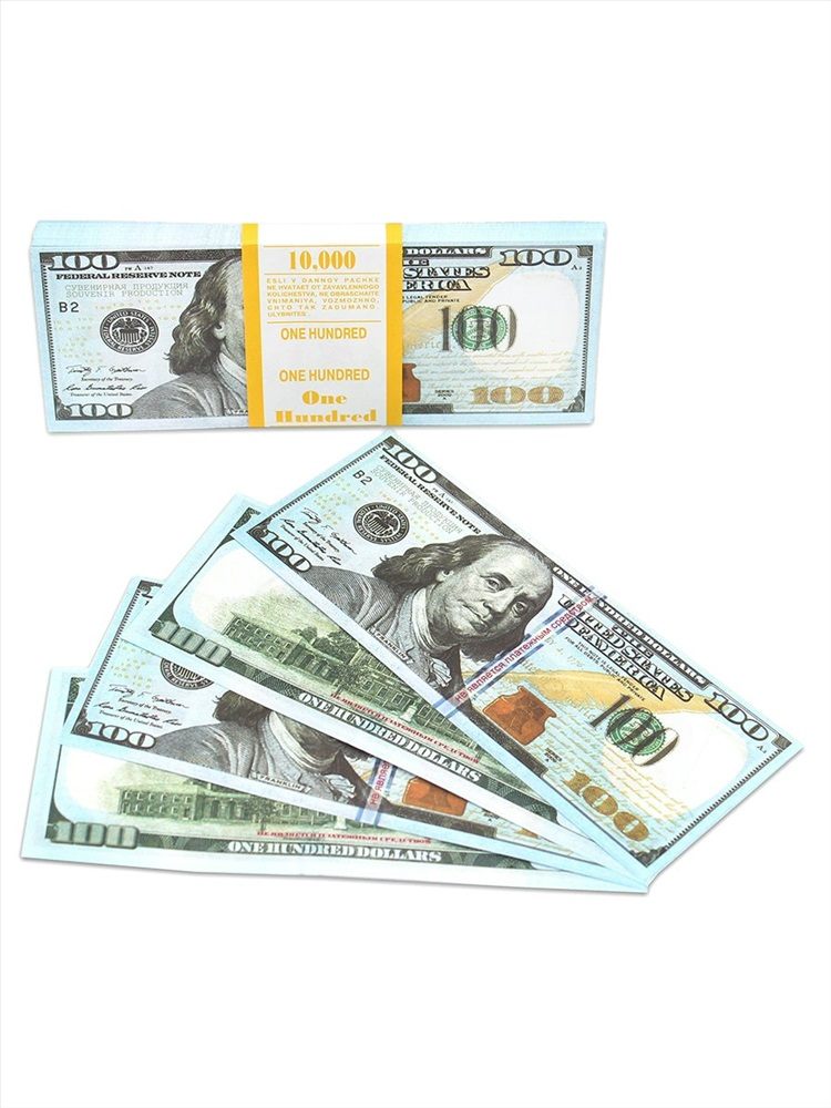 картинка Сувенир, 1 пачка, бумага, "Деньги. 100 долларов", MILAND, 9-51-0014 от магазина Альфанит в Кунгуре