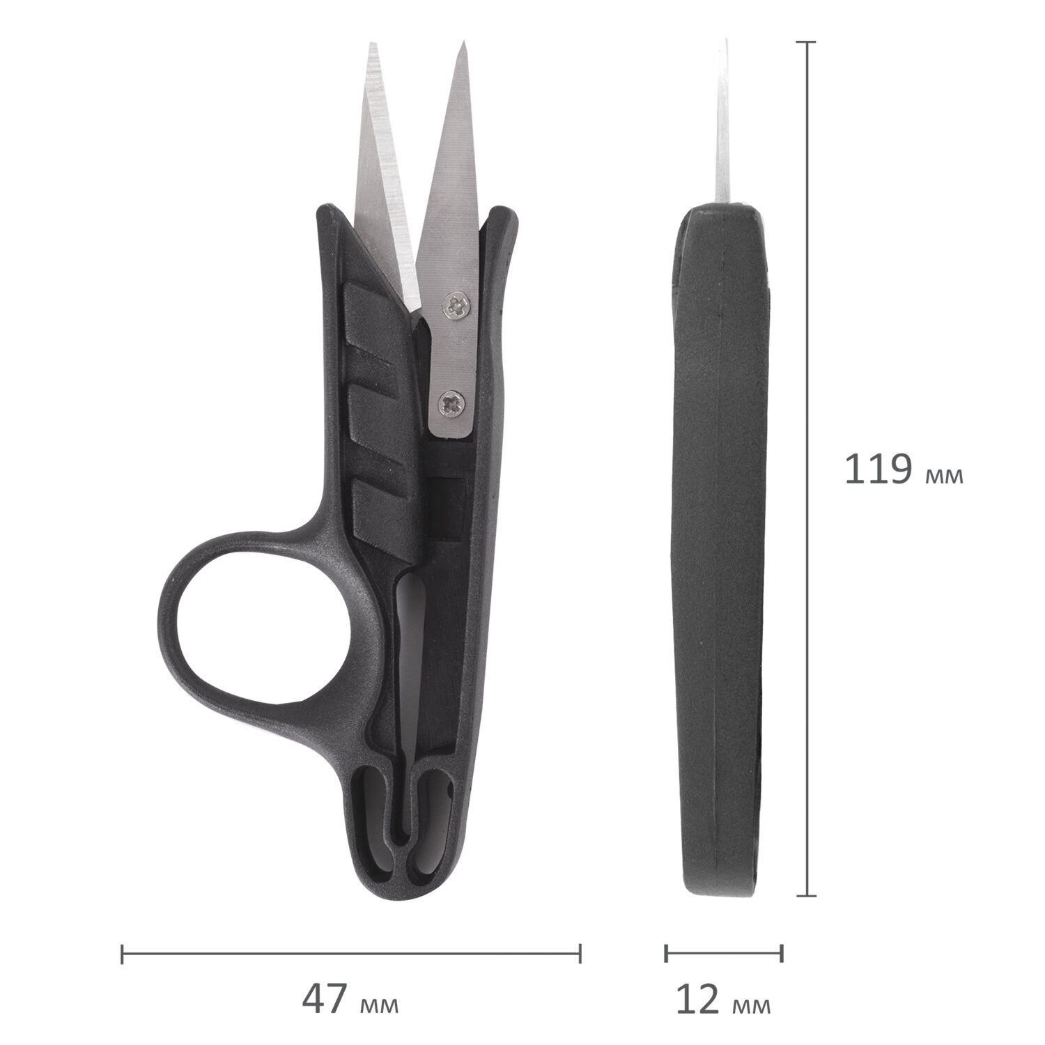 Ножницы-снипперы 120 мм, черный, ОСТРОВ СОКРОВИЩ, 237450 от магазина  Альфанит в Кунгуре