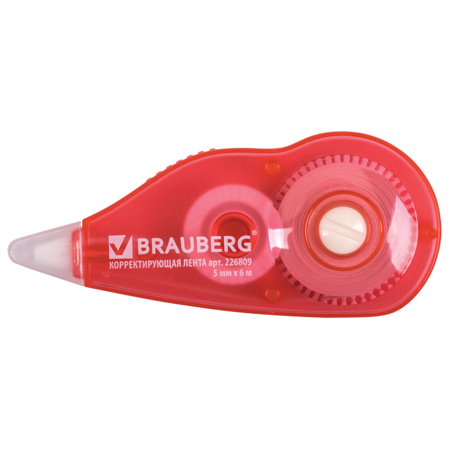 картинка Корректирующая лента, 5мм*6м, механизм перемотки, BRAUBERG, 226809 от магазина Альфанит в Кунгуре